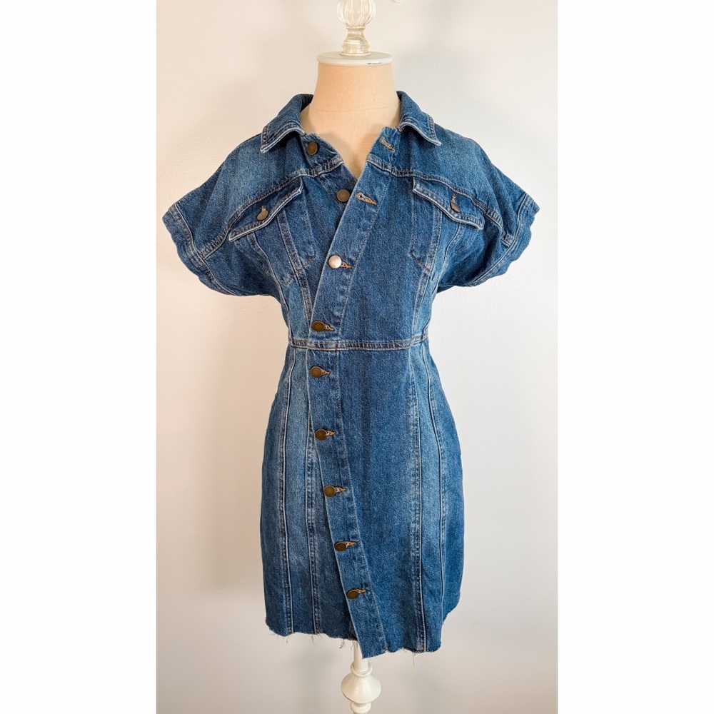 Free People The City Mini Denim Dress - Picture 10 of 16